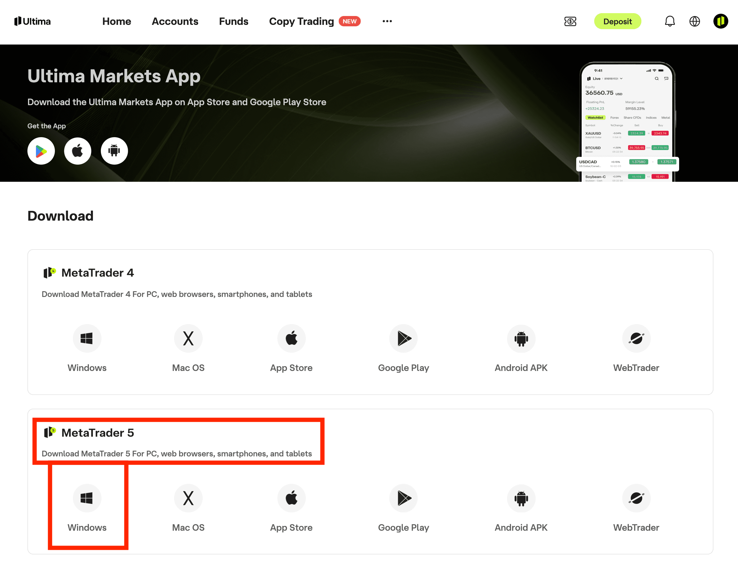 Install MetaTrader 5 — Step 1